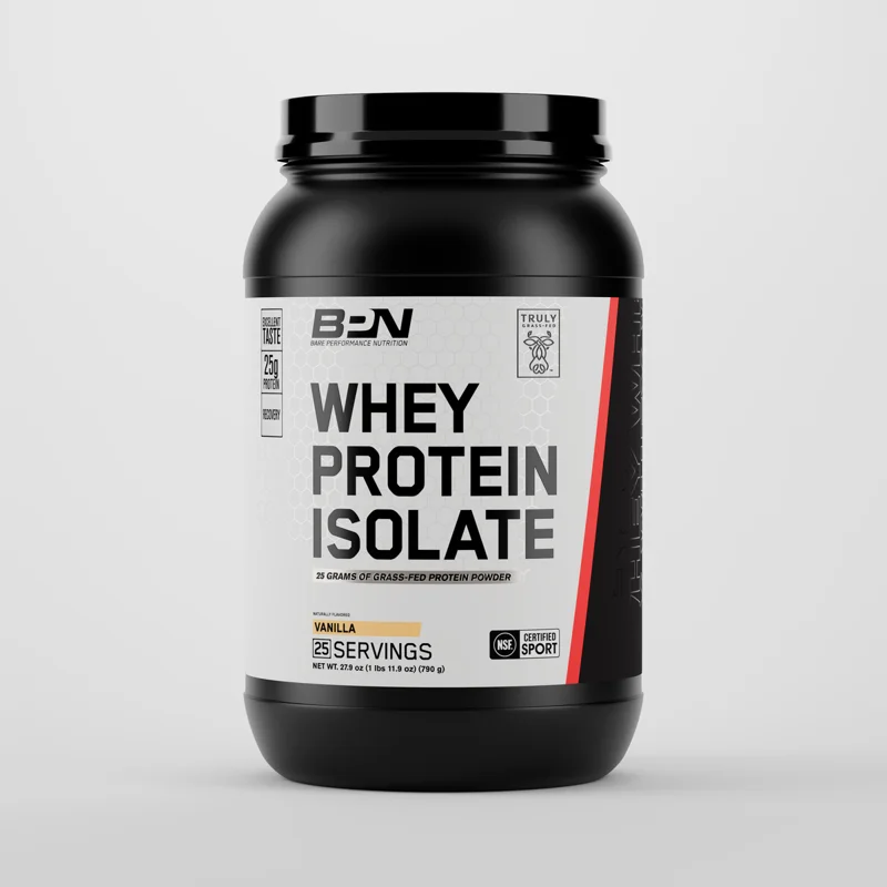 Bare Performance Nutrition Grass-Fed Whey Protein Isolate (Vanilla)