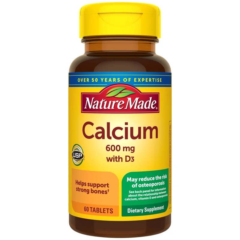 Nature Made Calcium 600 mg with Vitamin D3 Tablets