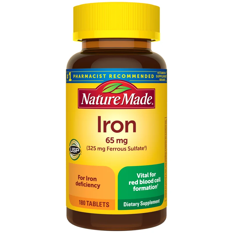 Nature Made Iron 65 mg Tablets (325 mg Ferrous Sulfate)