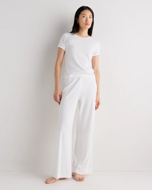 Quince Organic Cotton Pointelle Pajama Set