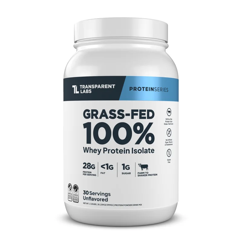 Transparent Labs Grass-Fed Whey Protein Isolate (Unflavored)
